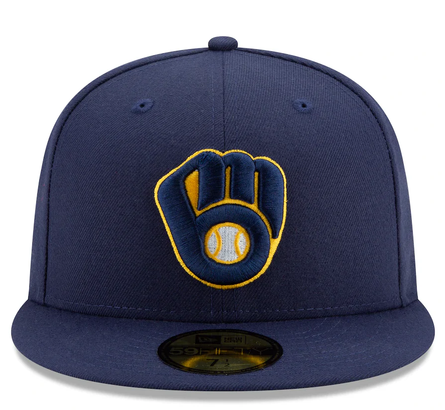 Men's Milwaukee Brewers New Era Navy Home Authentic Collection On-Field 59FIFTY Fitted Hat