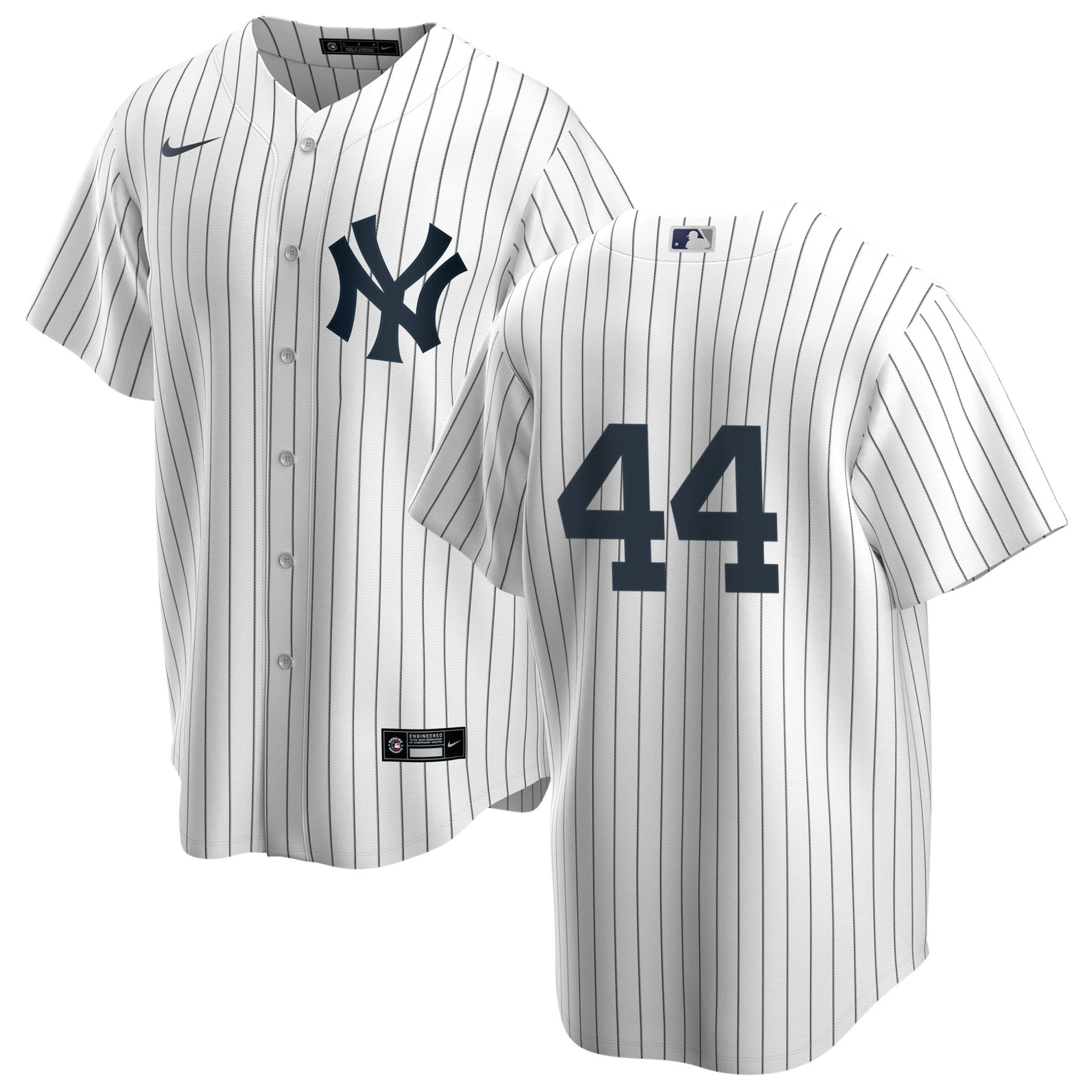 Men's Nike Reggie Jackson #44 White New York Yankees Home Official Replica Player Jersey