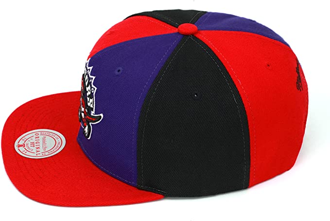 Men's Toronto Raptors Mitchell & Ness NBA Pinwheel Snapback Hat-HWC Logo