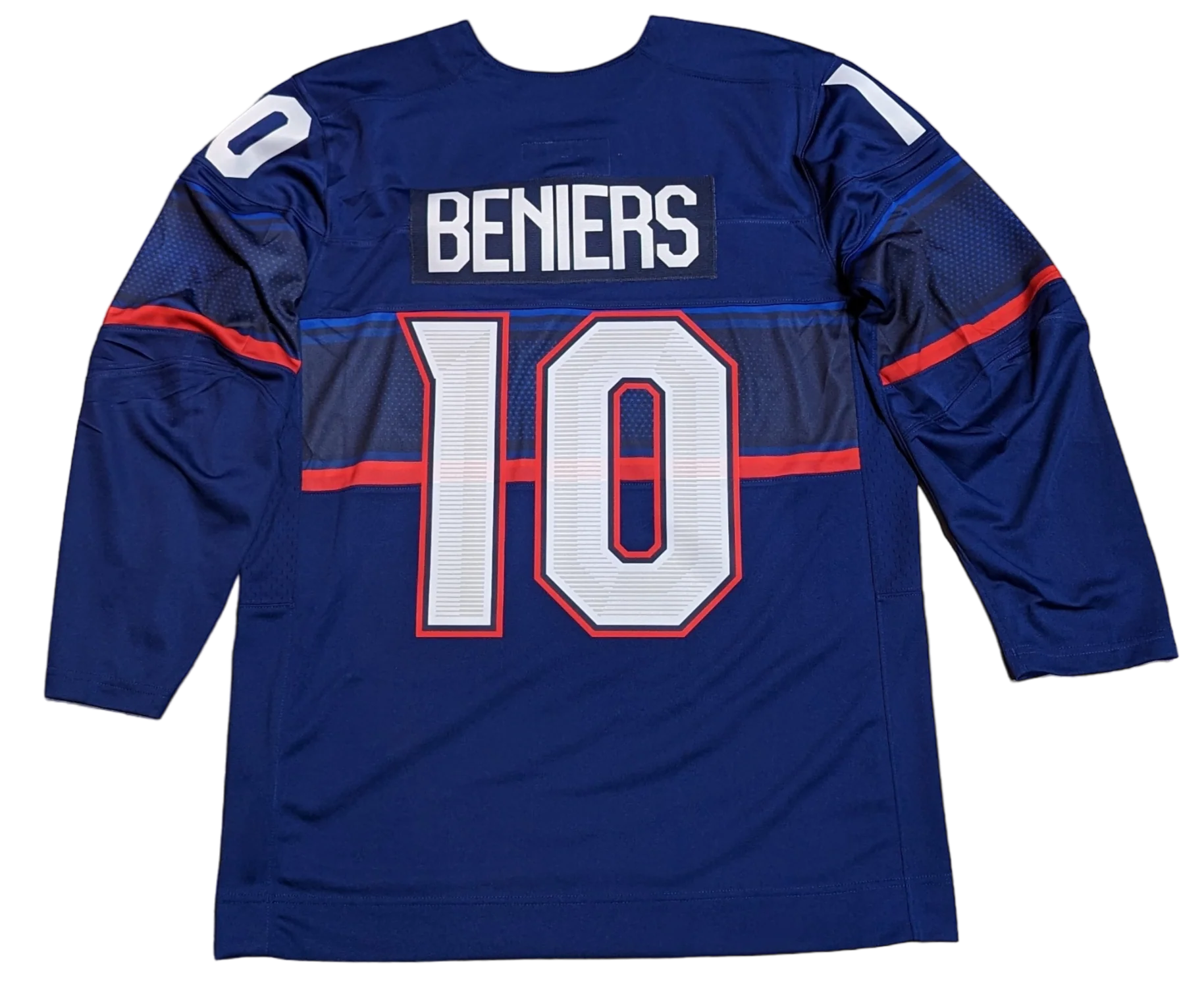Mens USA Hockey Matty Beniers Nike Olympic Navy Replica Jersey