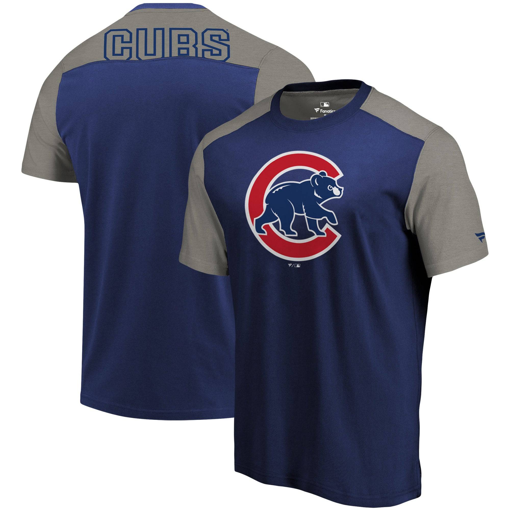 Men's Chicago Cubs Fanatics Branded Royal/Gray Iconic T-Shirt