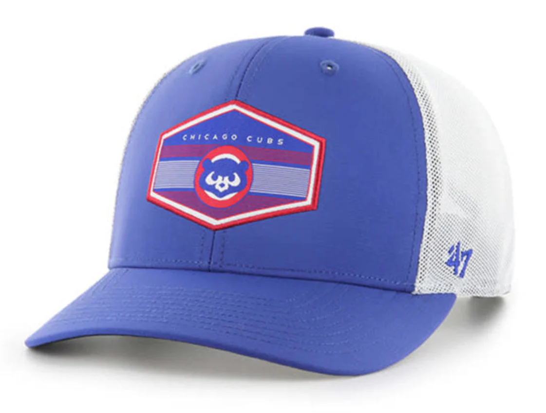 Chicago Cubs '47 Cooperstown Burgess Trucker Snapback Hat - Royal/White