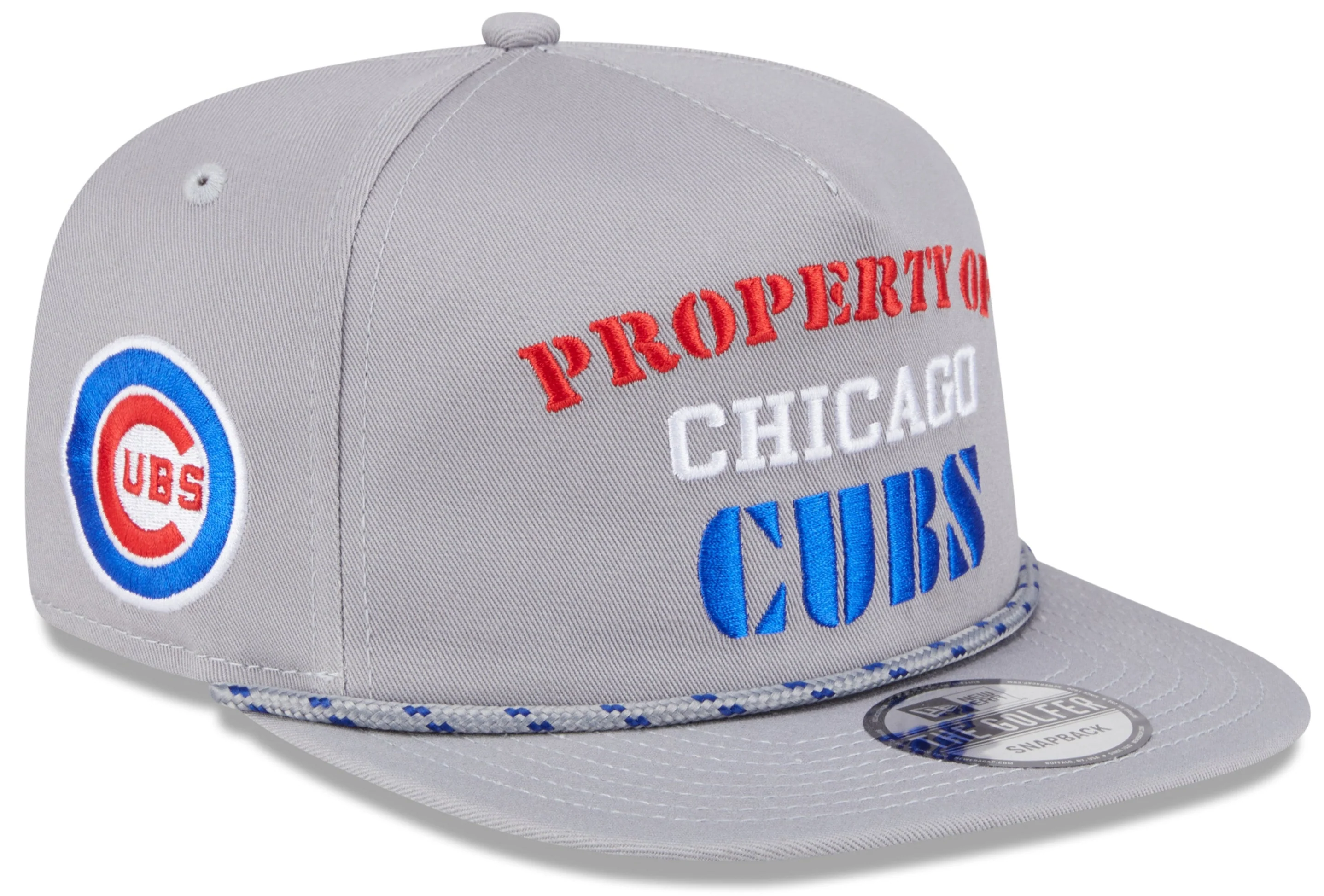 Chicago Cubs New Era Gray Vintage The Golfer Snapback Hat