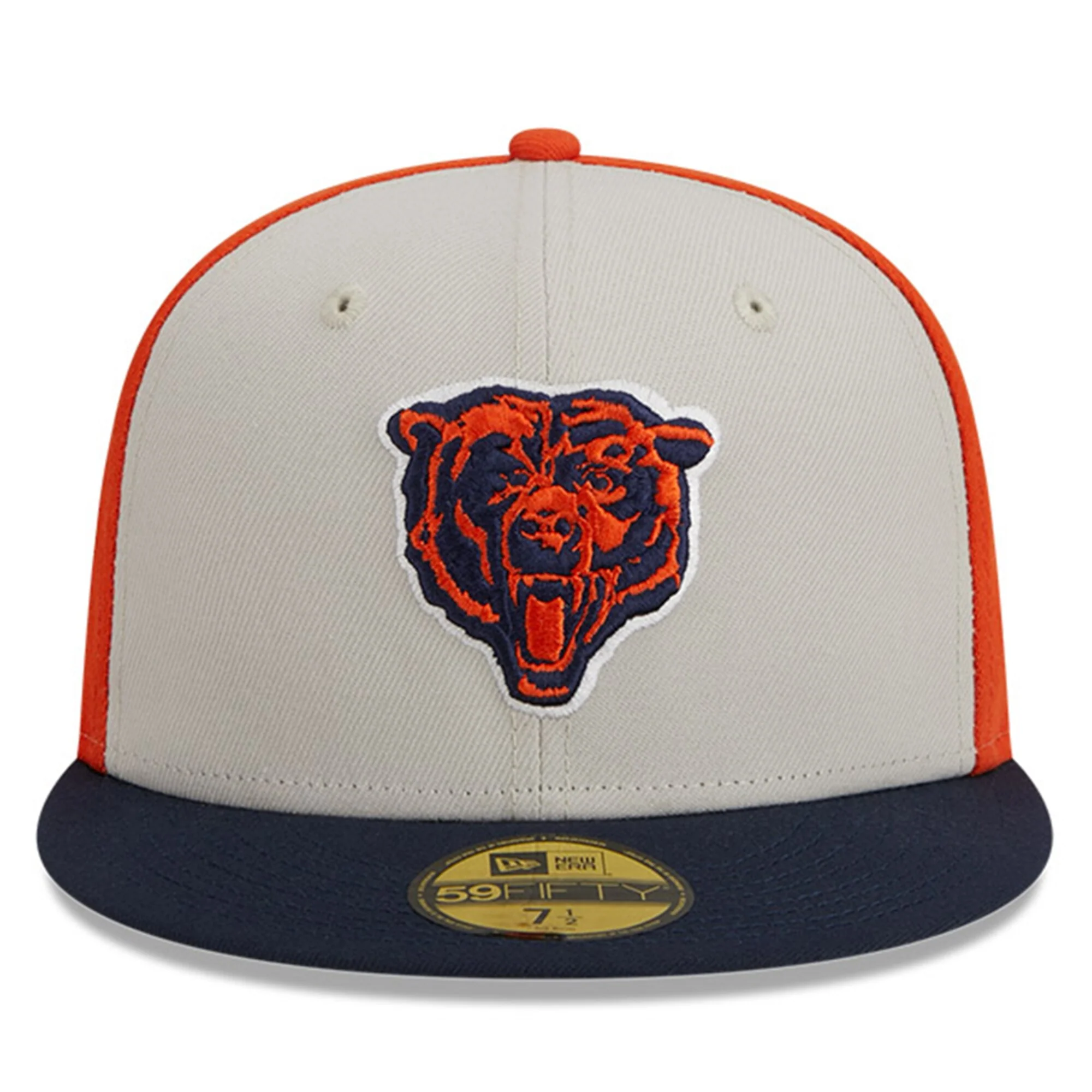 Men's Chicago Bears New Era Cream/Navy 2023 Sideline Historic 59FIFTY Fitted Hat
