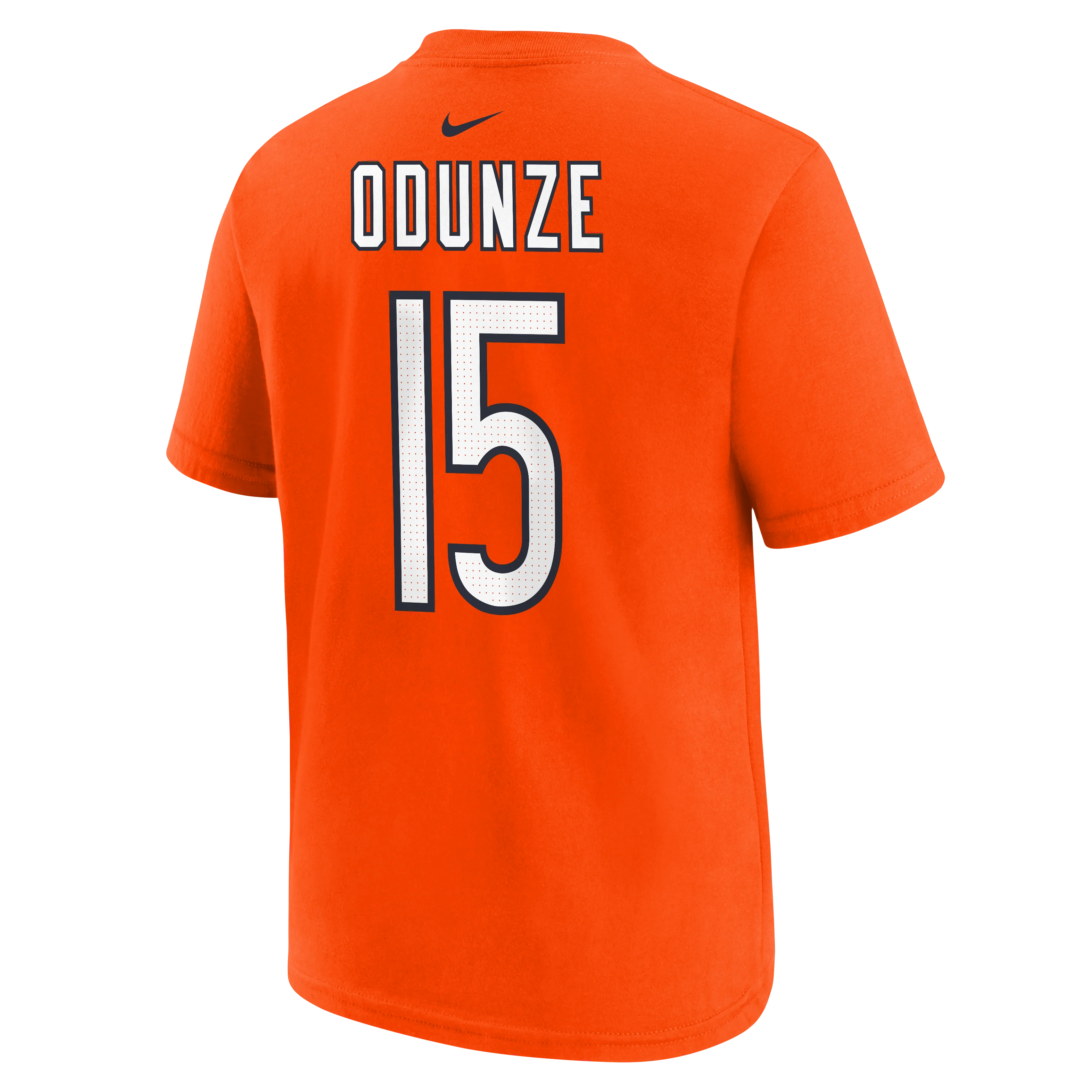 Youth Rome Odunze Chicago Bears Nike Orange FUSE Name & Number T-Shirt