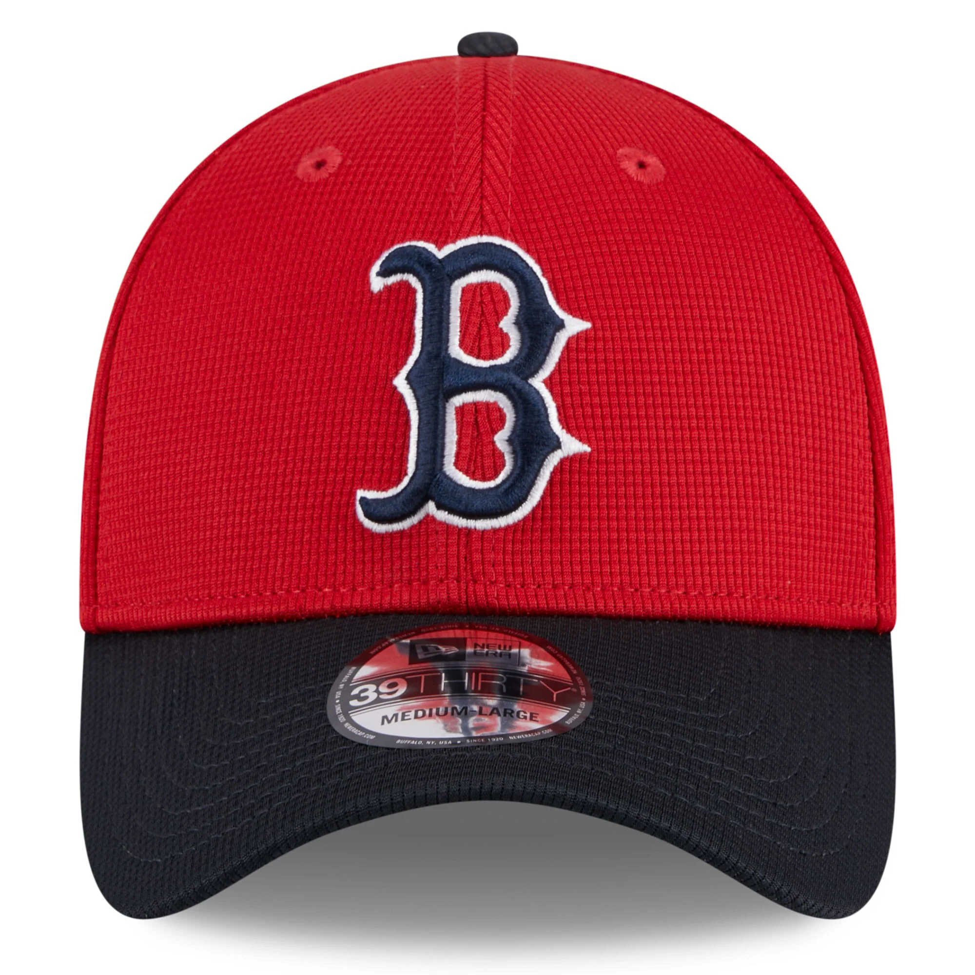 Men's Boston Red Sox New Era Red/Navy 2025 Batting Practice 39THIRTY Flex Hat