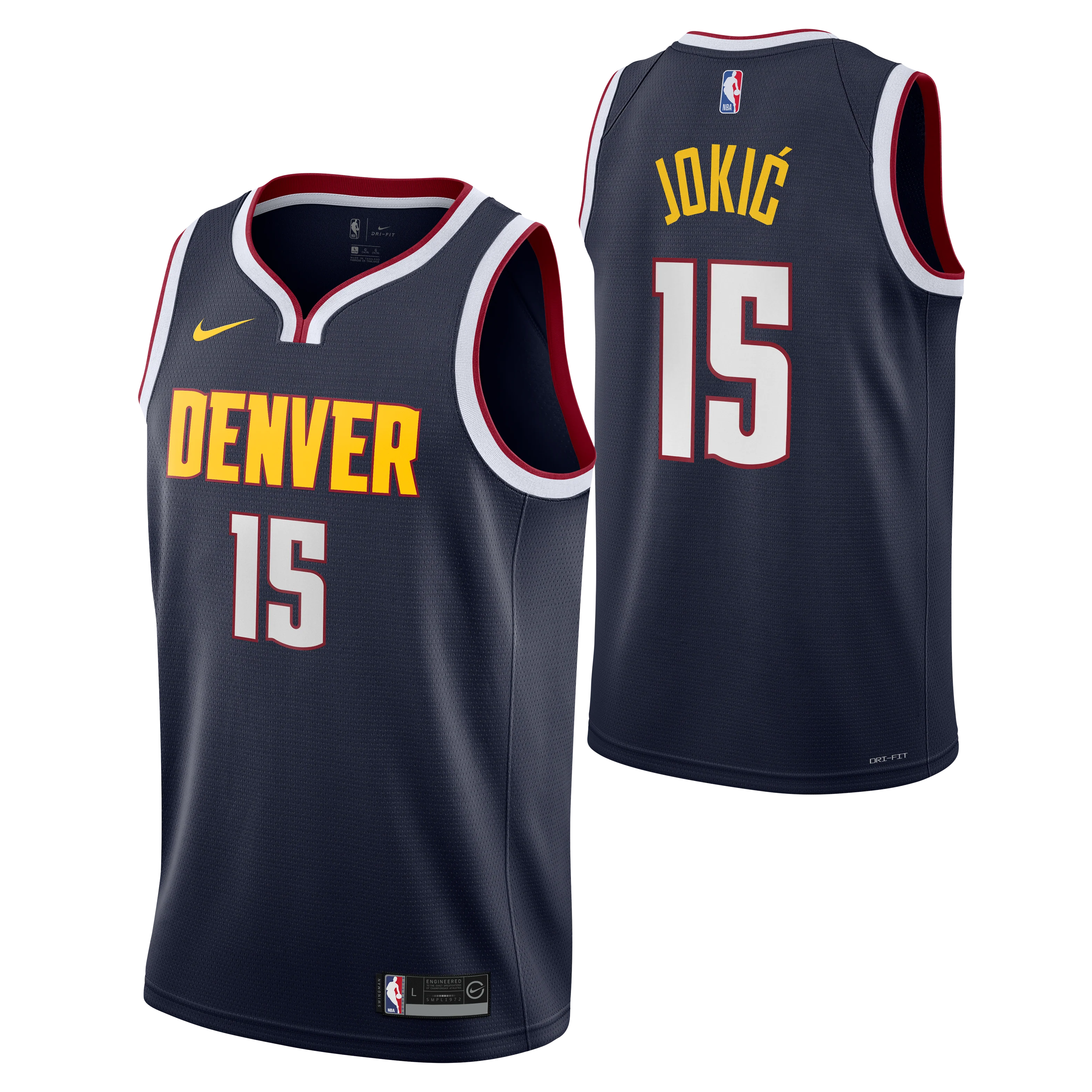 Youth Golden Denver Nuggets Nikola Jokic Nike Navy Swingman Icon Jersey