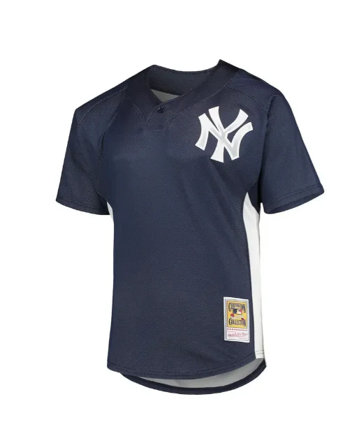 Men's Derek Jeter New York Yankees Mitchell & Ness Navy 2009 Authentic Batting Practice Jersey