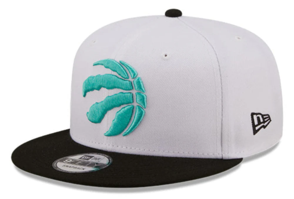 Men's Toronto Raptors New Era 2 Tone White and Black Color Pack 9FIFTY Snapback Hat