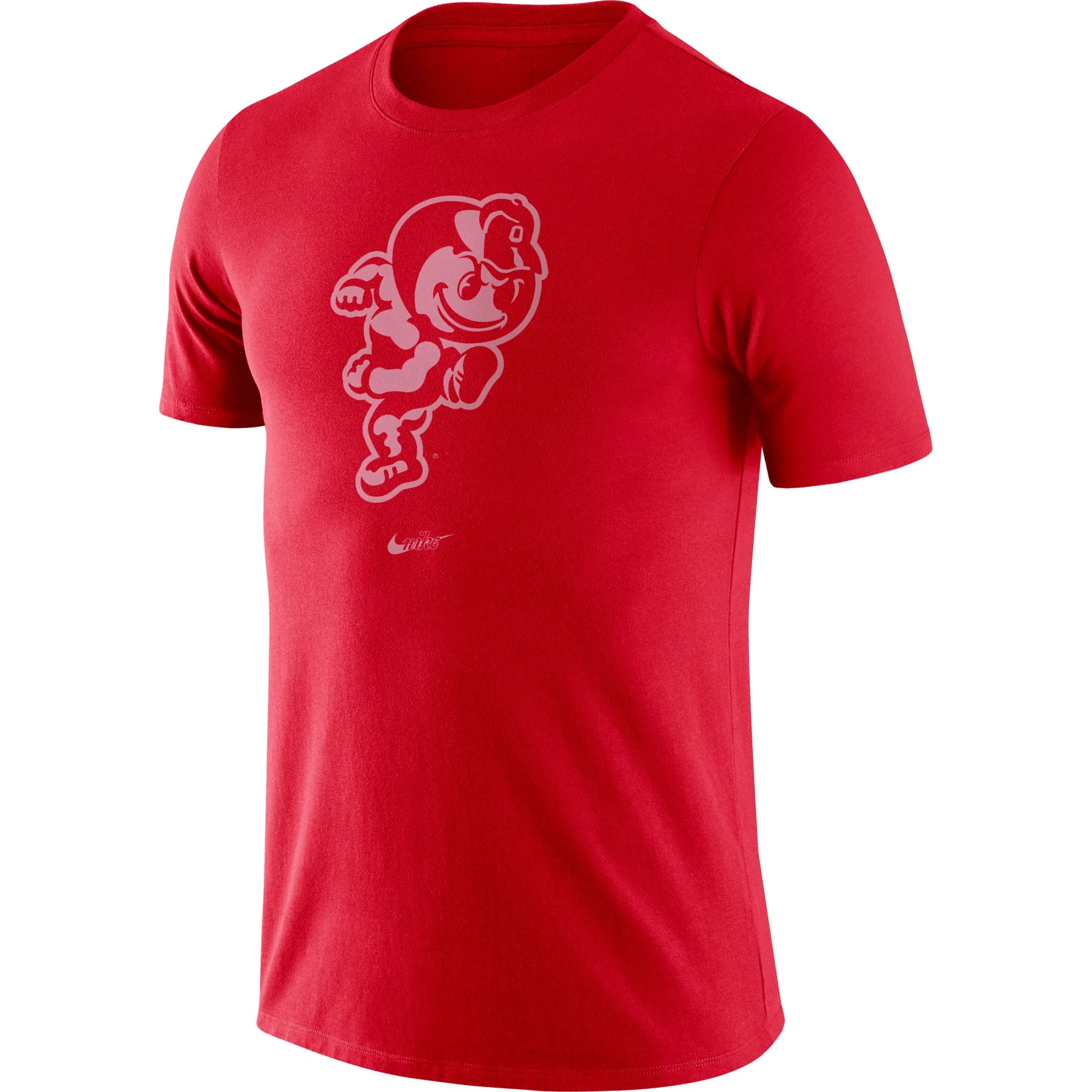 Men's Ohio State Buckeyes Nike Old School Vault Mascot Tee- Scarlet