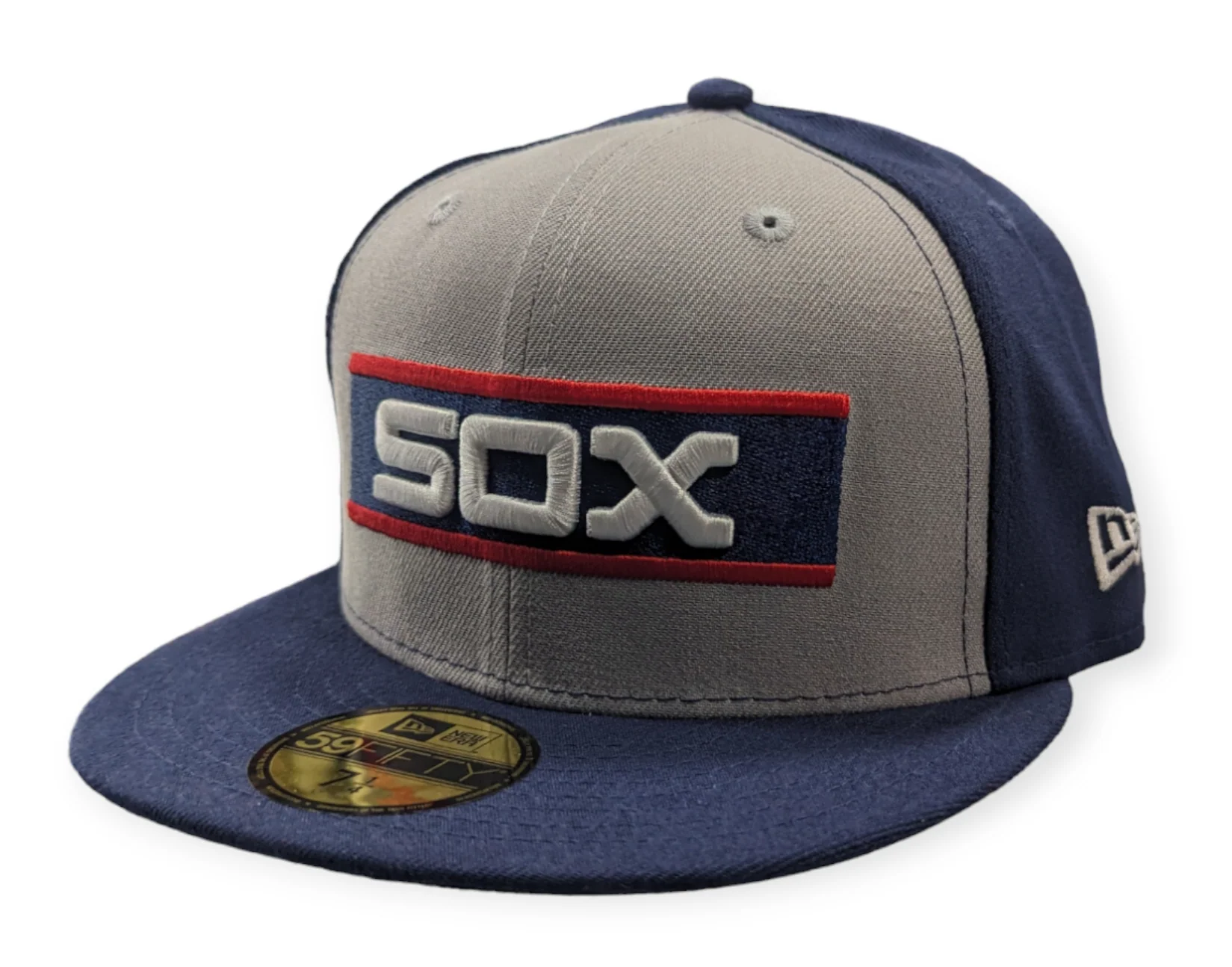 Chicago White Sox New Era 1983 Grey/Navy Bar 59FIFTY Fitted Hat