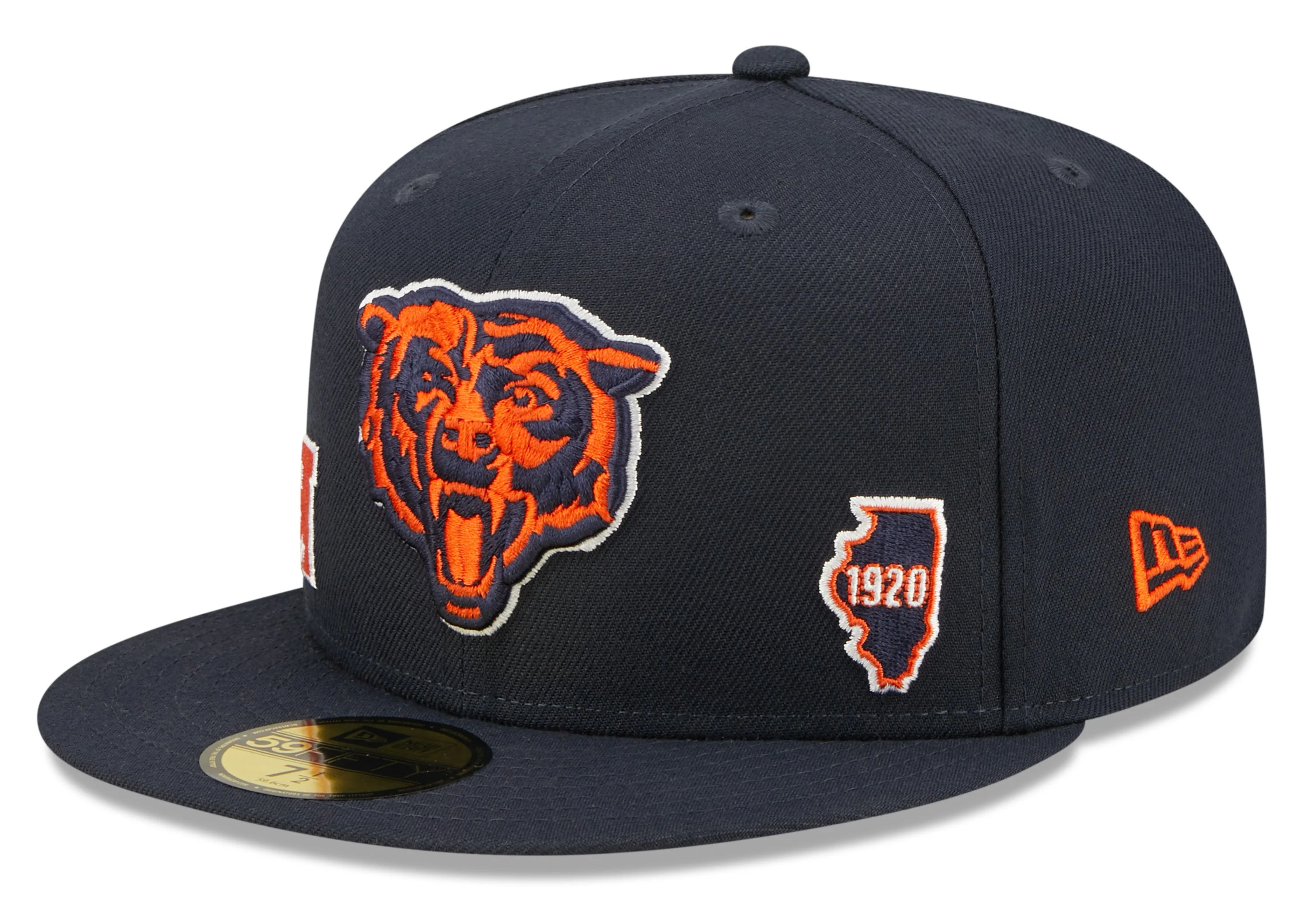 Chicago Bears New Era Navy Identity 59FIFTY Fitted Hat