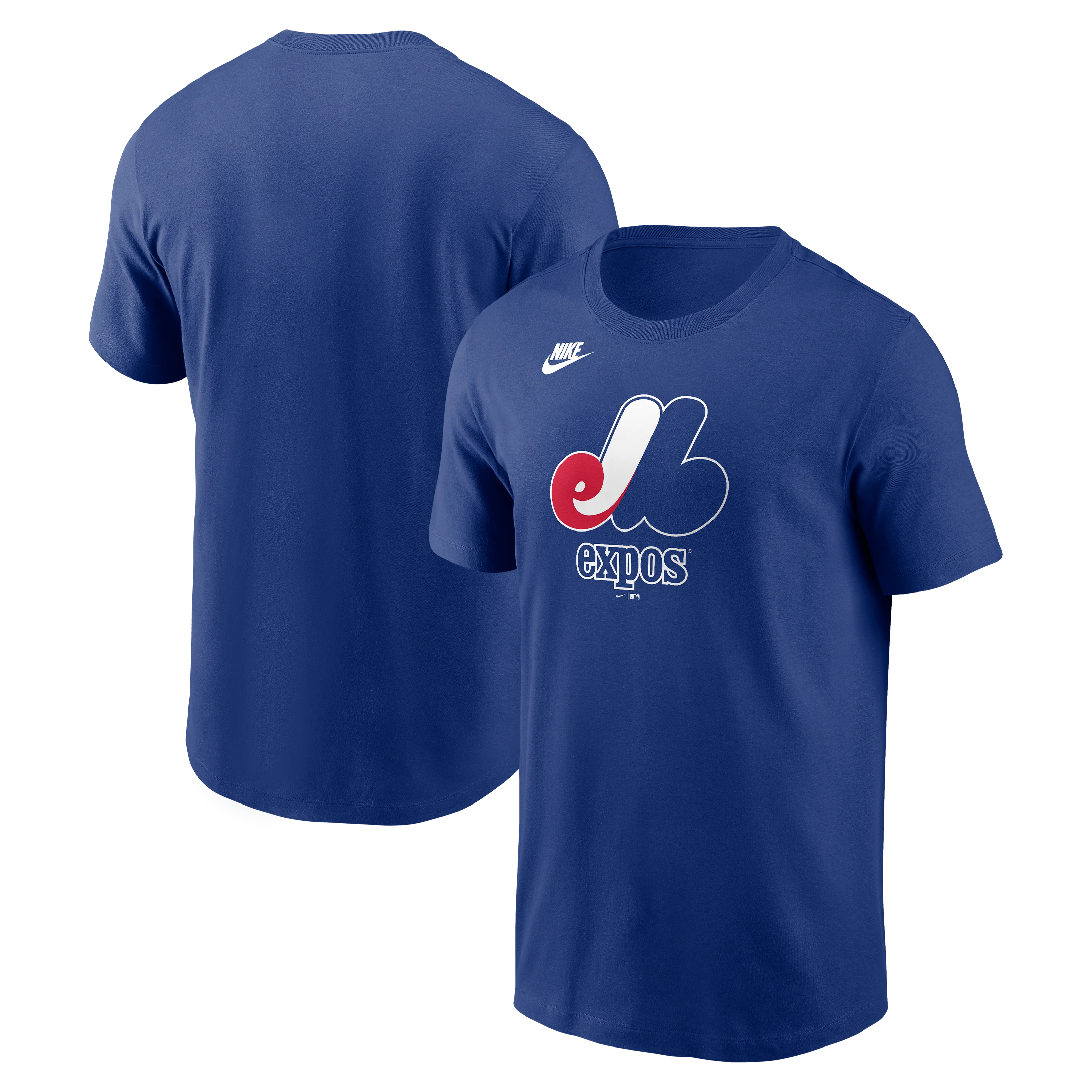 Men's Montreal Expos Nike Royal Blue Cooperstown Team Logo T-Shirt