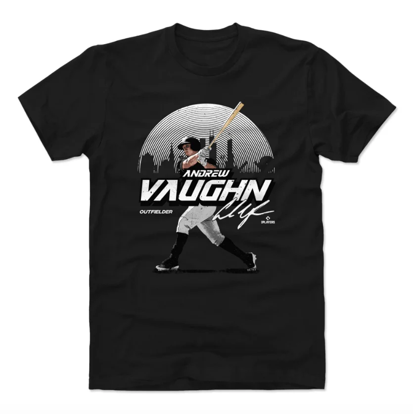 Men's 500 Level Andrew Vaughn Chicago White Sox Skyline Black Tee