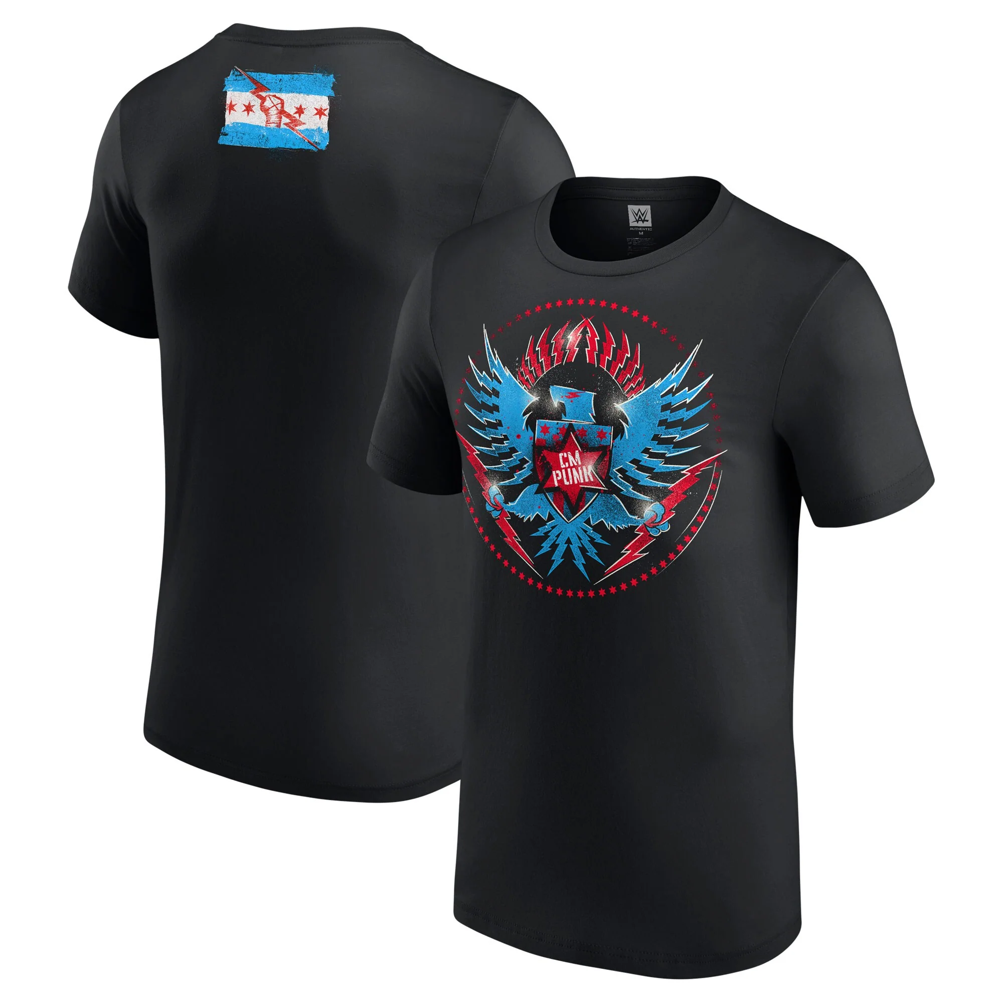 Men's WWE CM Punk Official Seal Black T-Shirt
