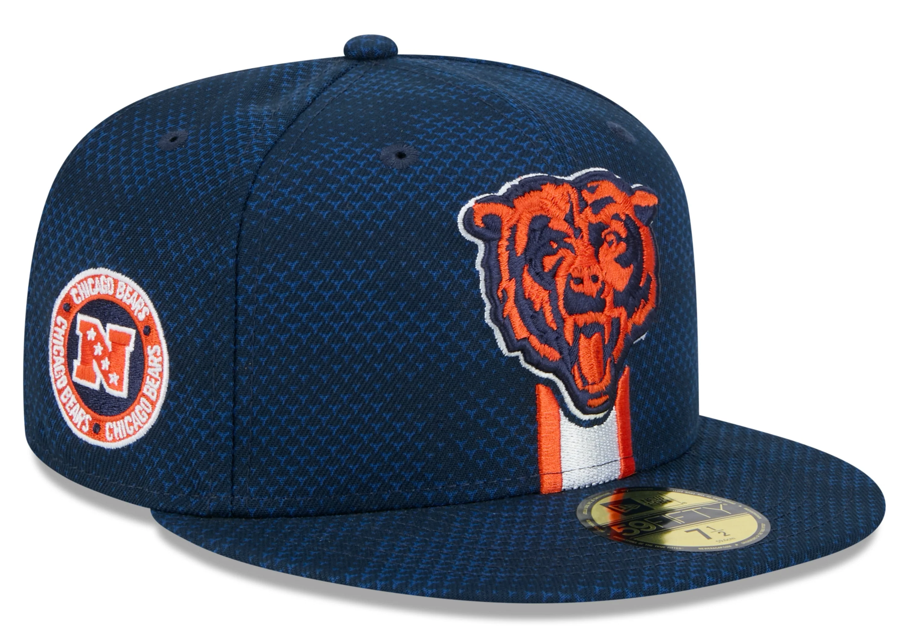 Chicago Bears New Era 2024 Sideline Primary Navy 59FIFTY Fitted Hat