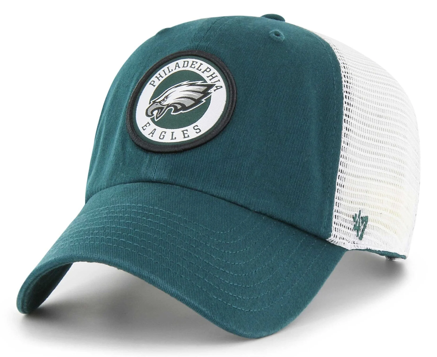 Philadelphia Eagles Pacific Green Highline 47 Clean Up Trucker Adjustable Hat