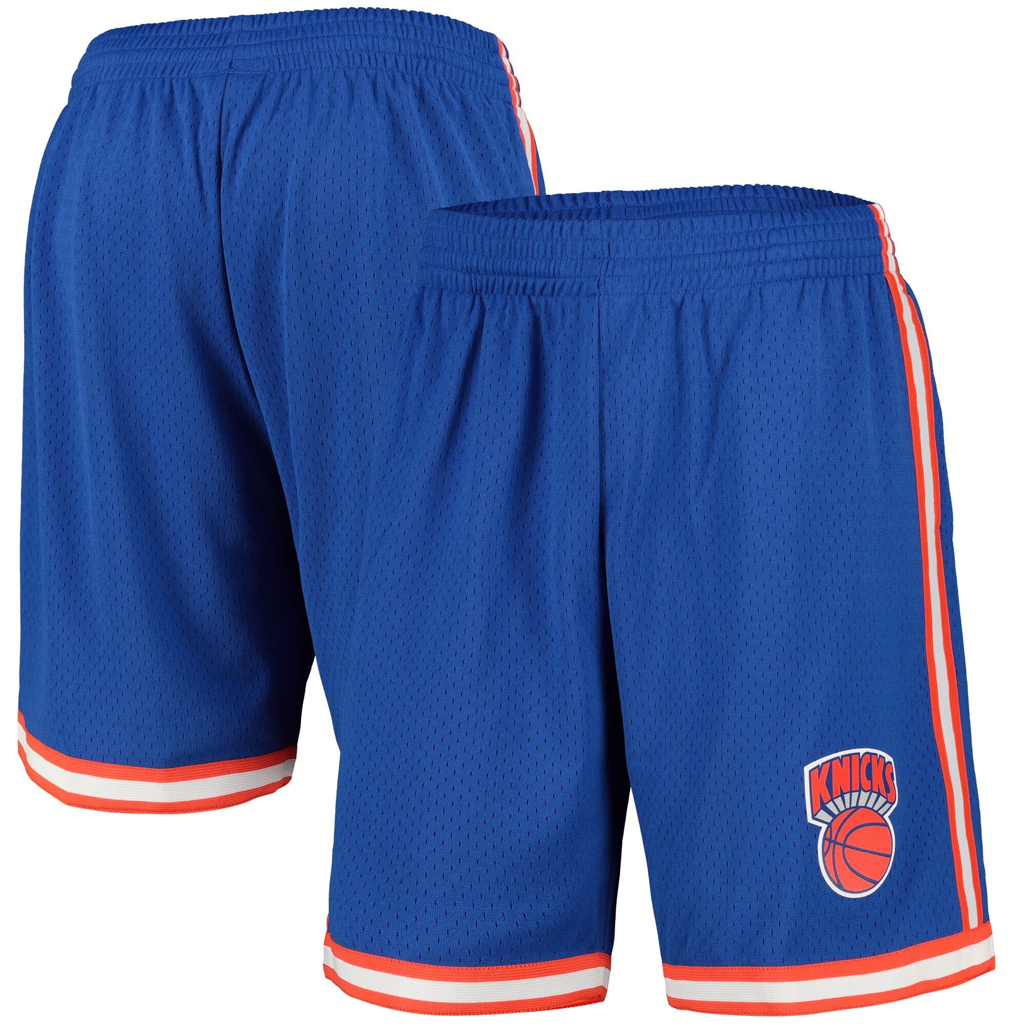 Men's New York Knicks Hardwood Classics Royal Blue 1991/92 Road Swingman Shorts By Mitchell & Ness