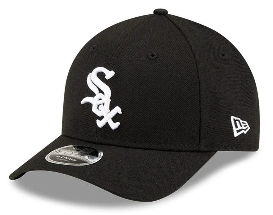 Chicago Whitre Sox Black New Era Player Replica M-Crown 9FORTY Adjustable Hat