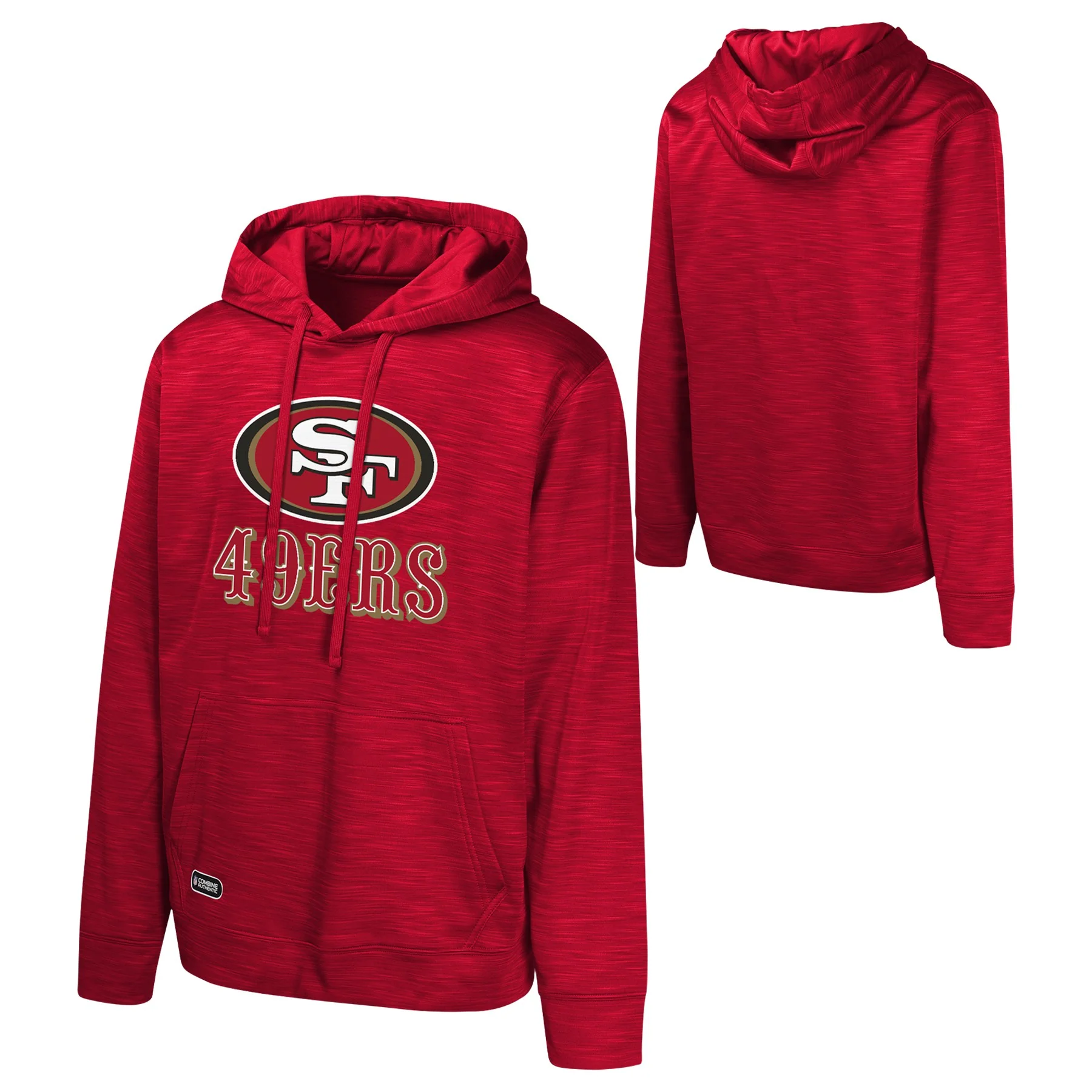 Youth San Francisco 49ers Red NFL Combine Performance Pullover Hoodie