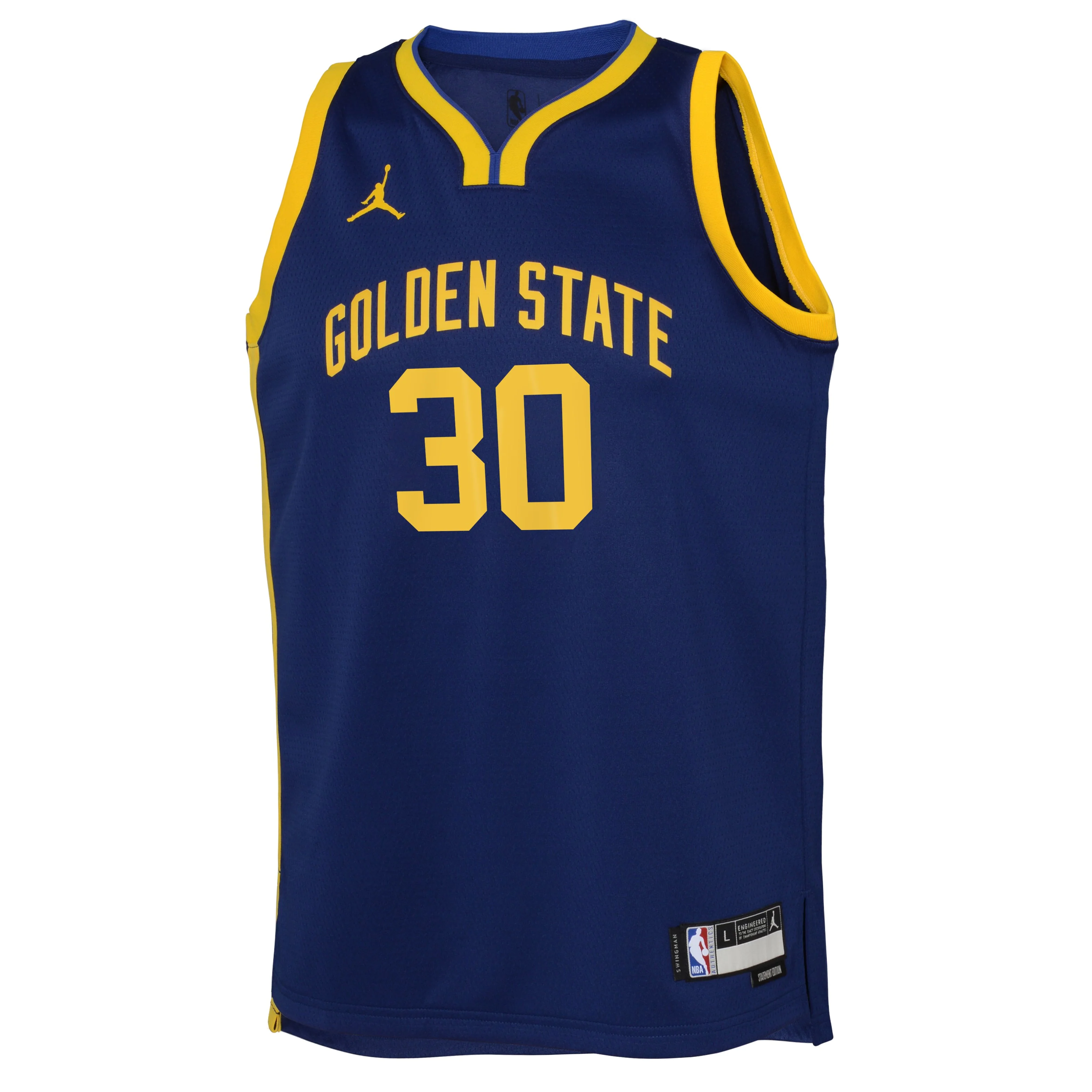 Youth Golden State Warriors Stephen Curry Nike Statement Edition Navy Swingman Icon Jersey