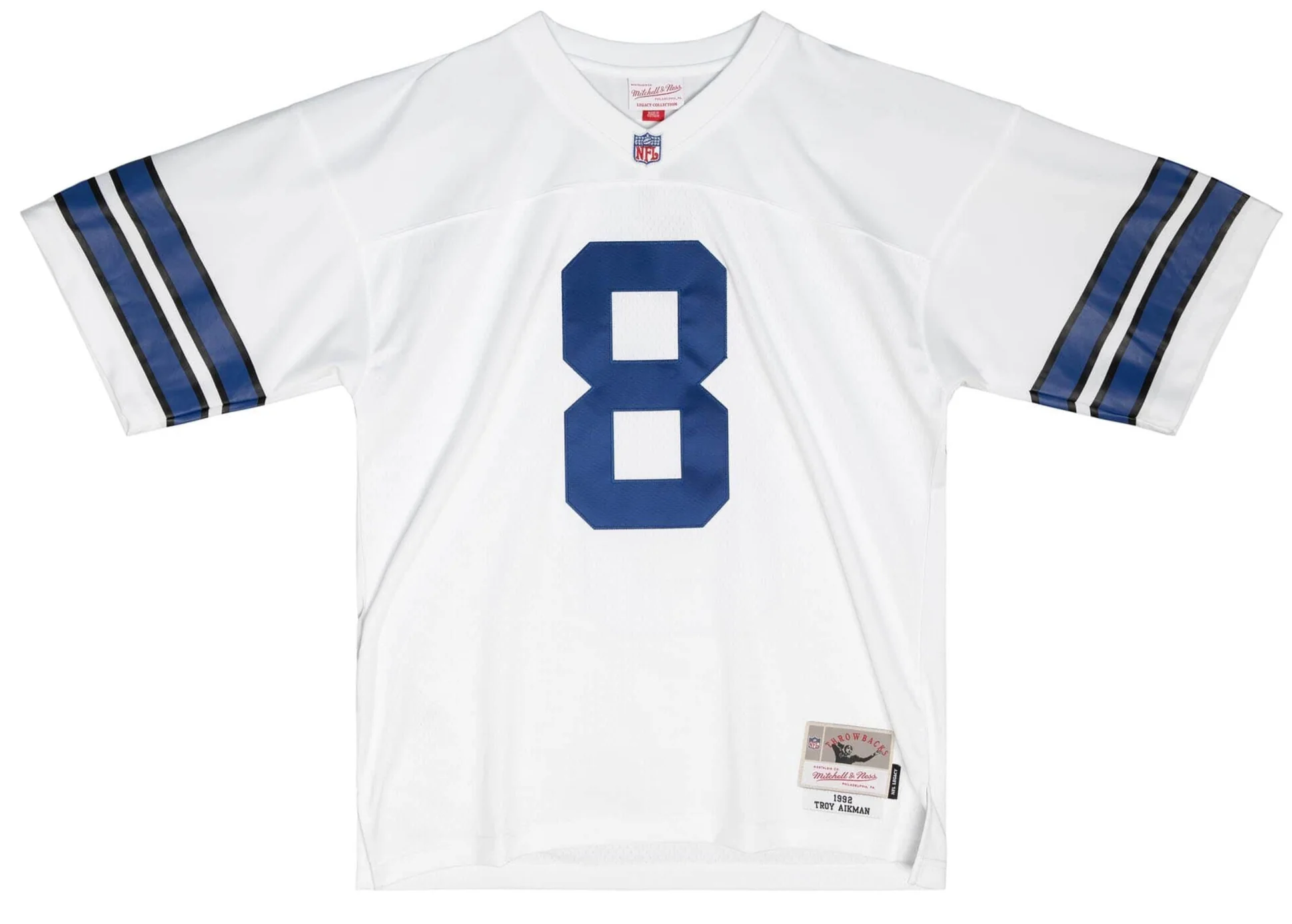 Men's Dallas Cowboys Troy Aikman White Mitchell & Ness 1992 Legacy Replica Jersey