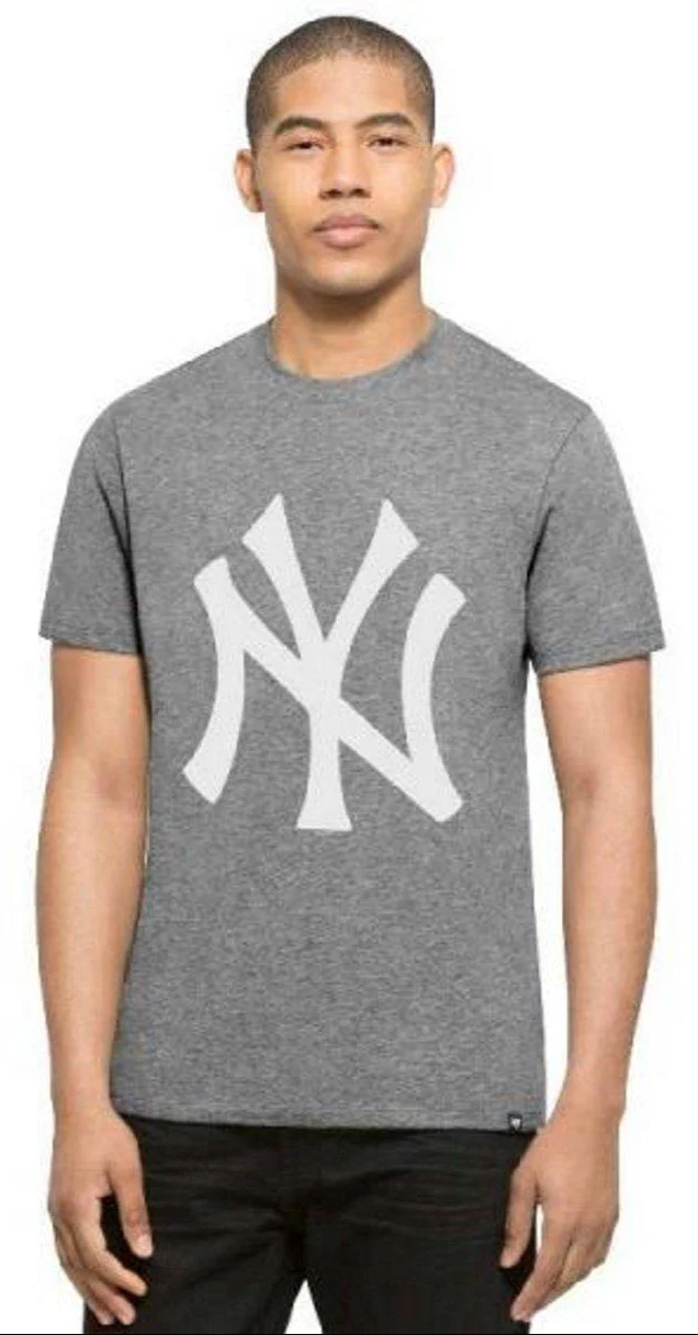 47 Brand Men's New York Yankees Gray Primary Logo Club Tee