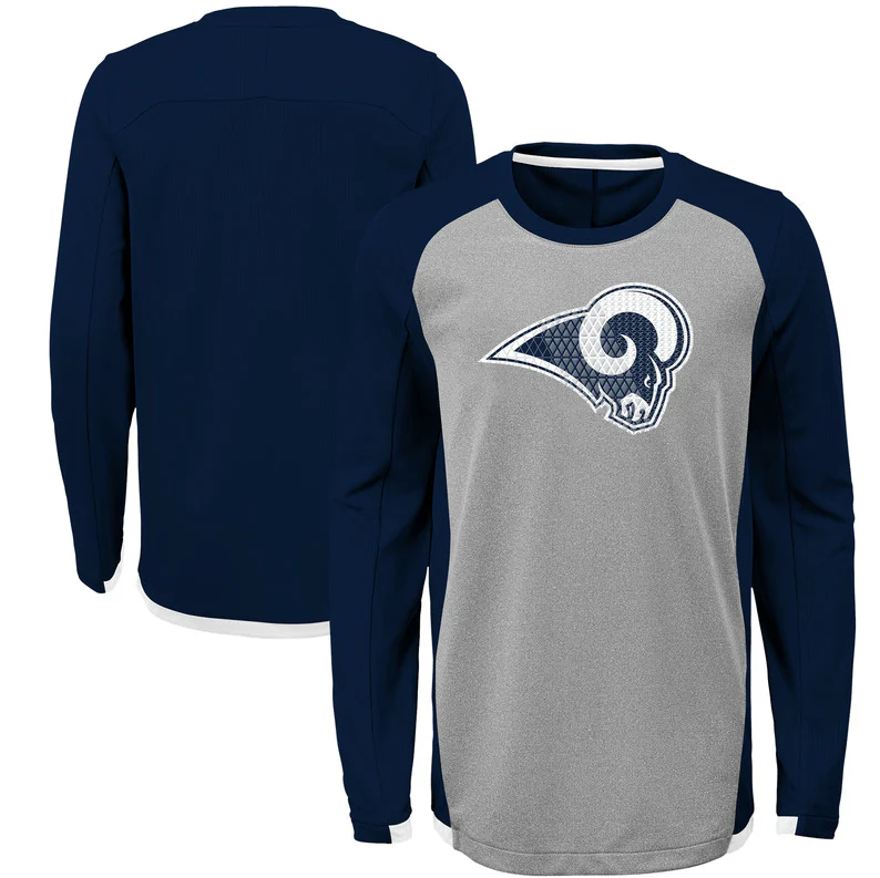 Youth Los Angeles Rams Mainframe Long Sleeve Performance Tee