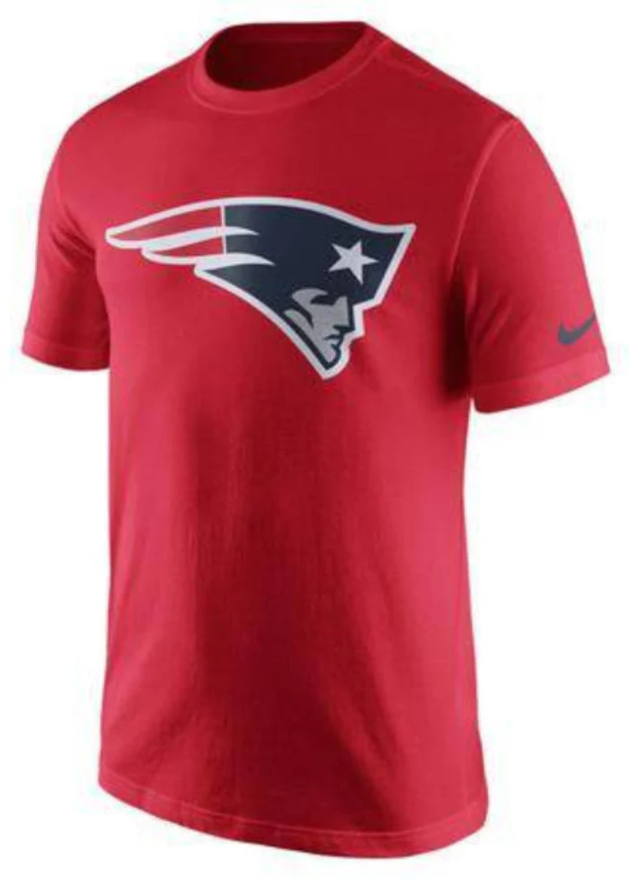 Mens New England Patriots Nike Red Essential Logo T-Shirt