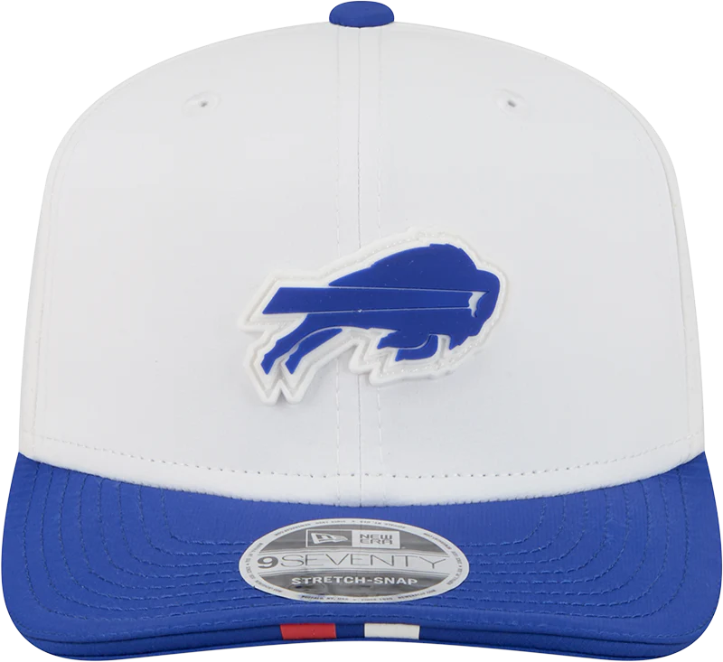 Men's Buffalo Bills New Era White/Black 2025 NFL Training Camp 9SEVENTY Adjustable Hat