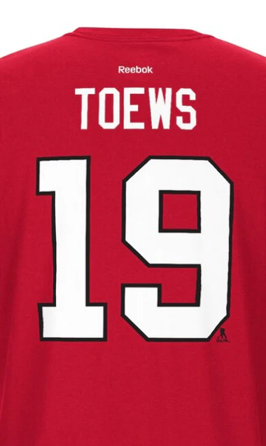 Men's Chicago Blackhawks Jonathan Toews Reebok T-Shirt- 