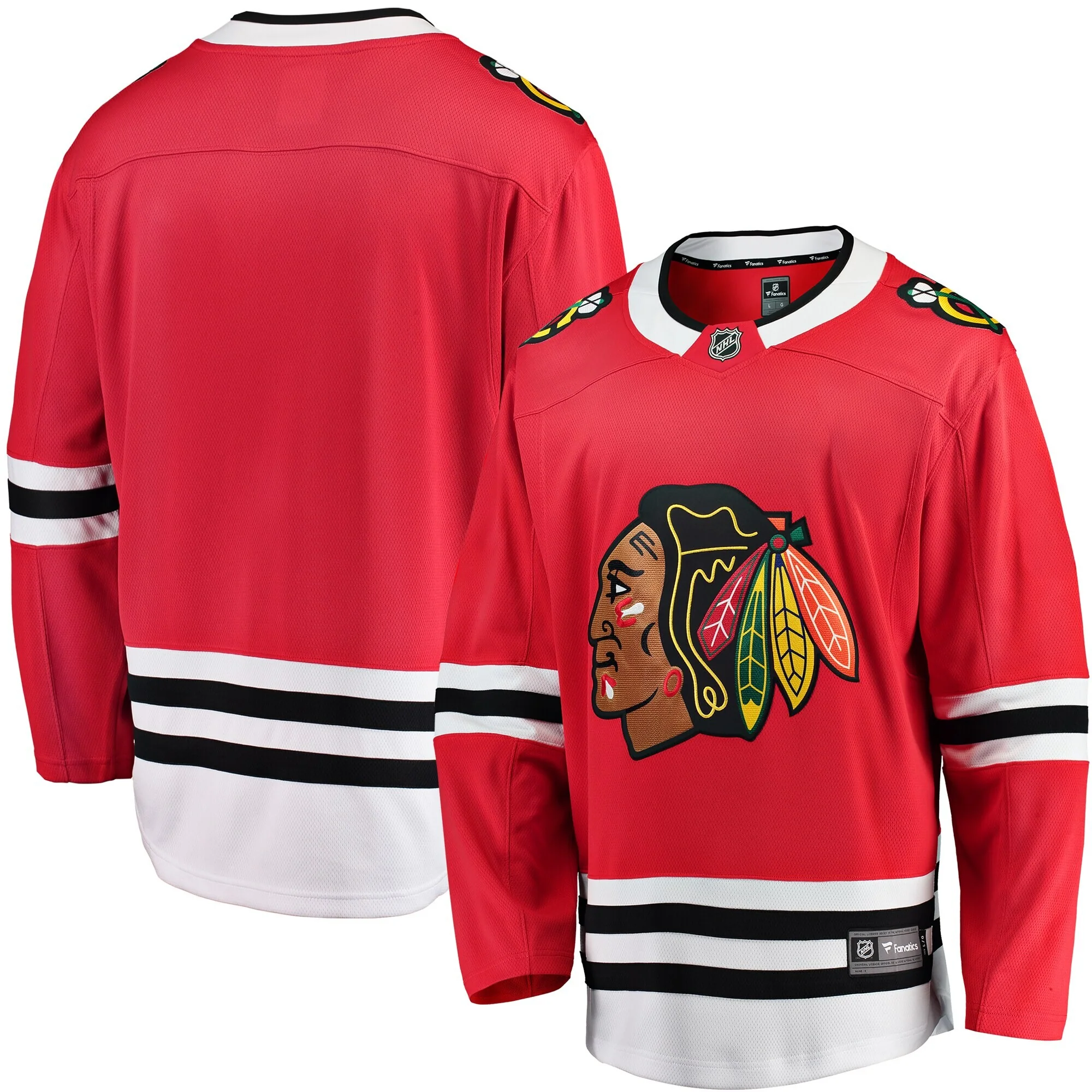 Men's Chicago Blackhawks Fanatics Red Blank Breakaway Home Jersey