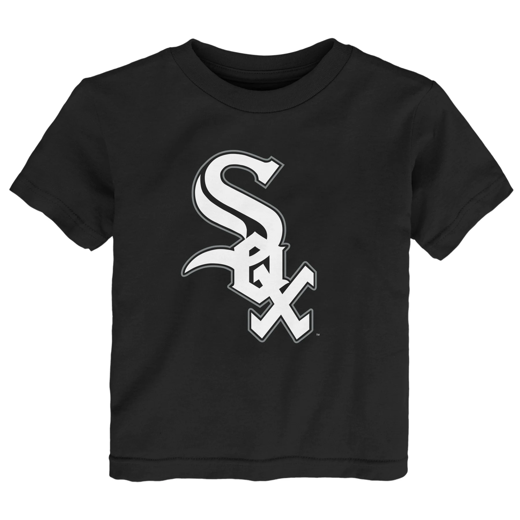 Toddler Chicago White Sox Black Primary Logo Tee