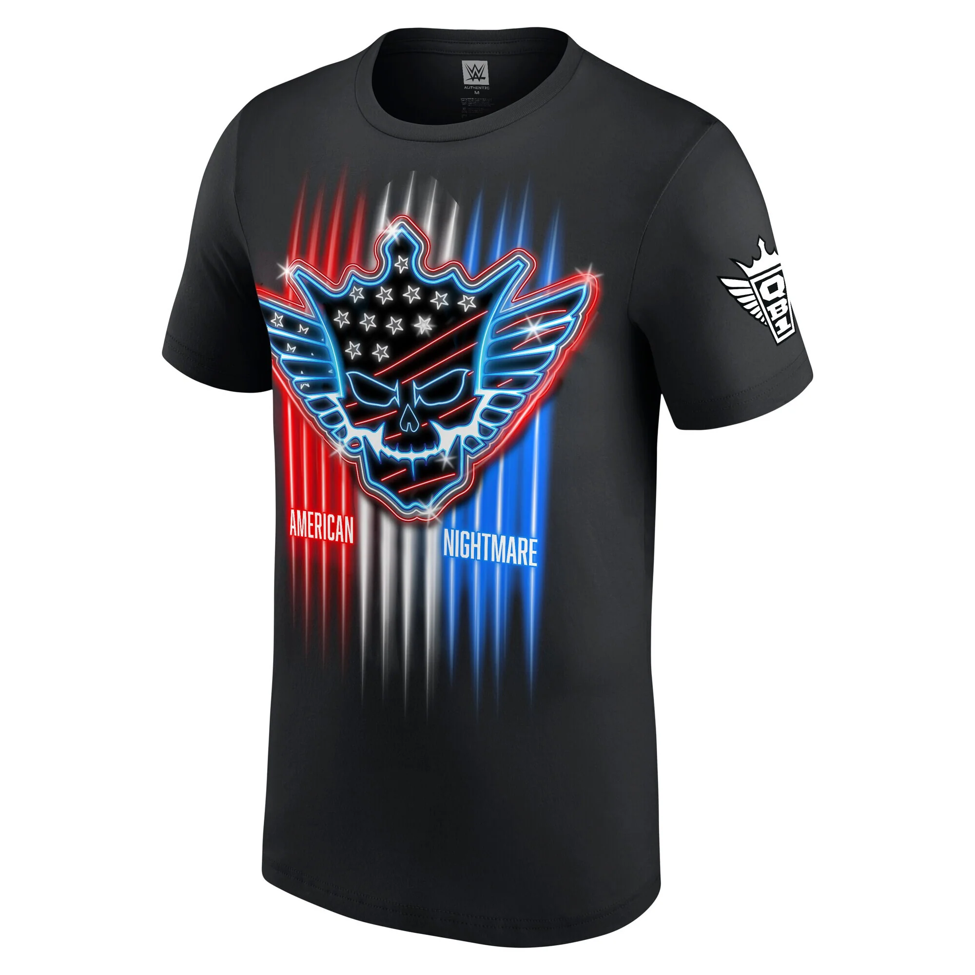 Men's WWE Cody Rhodes Black Neon American Nightmare T-Shirt