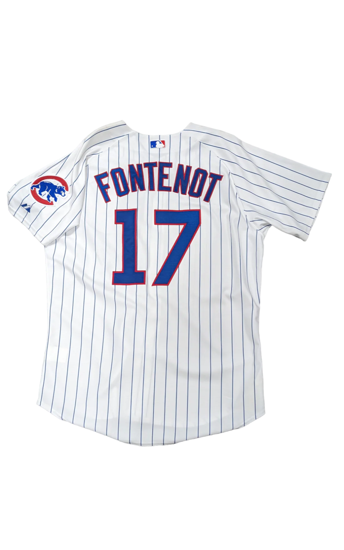 Mens Majestic Chicago Cubs Mike Fontenot Home White Authentic Jersey
