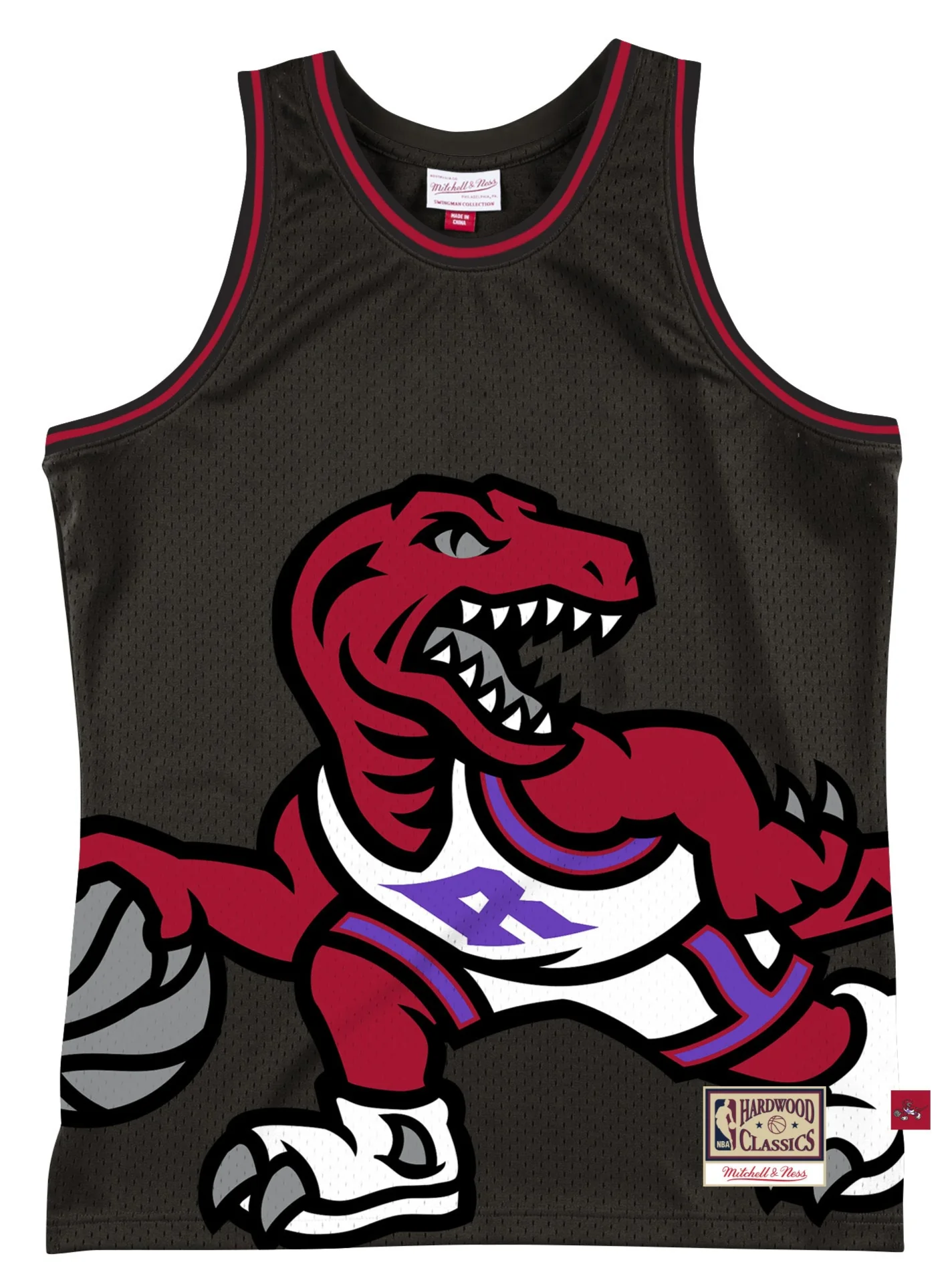 Men's Toronto Raptors Mitchell & Ness Black Hardwood Classics Blown Out Fashion Jersey