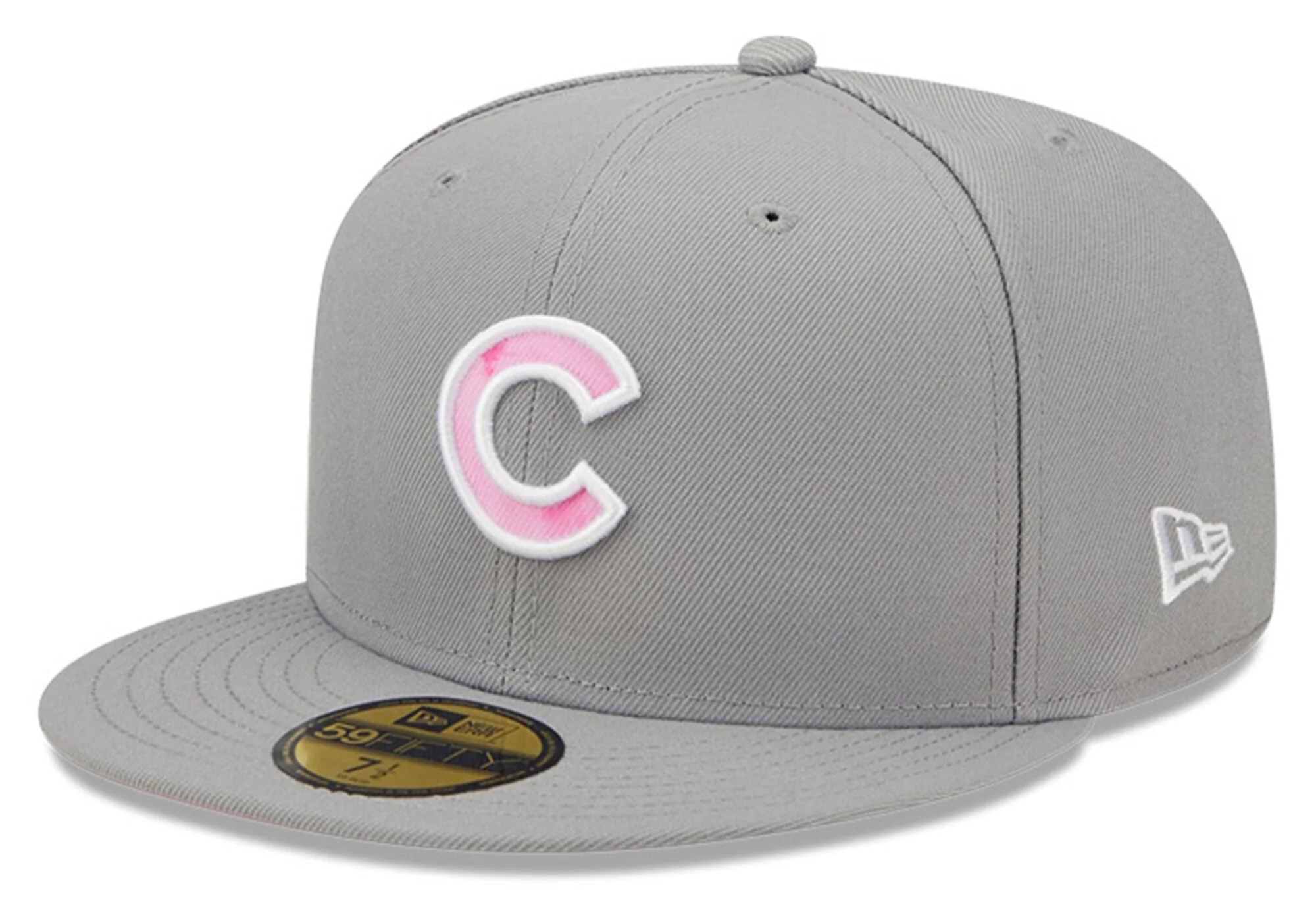 Chicago Cubs 2022 Mother's Day New Era Gray/ Pink Authentic Collection 59FIFTY Fitted Hat