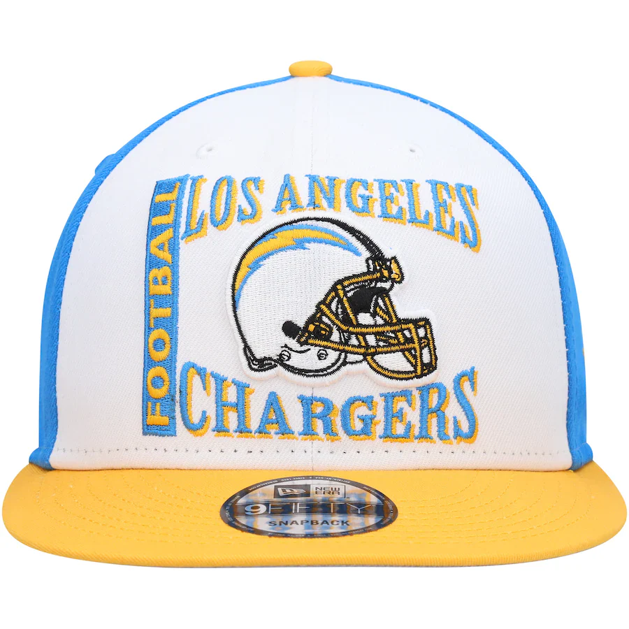 Los Angeles Chargers Retro Sport 3 Tone New Era 9FIFTY Snapback Hat