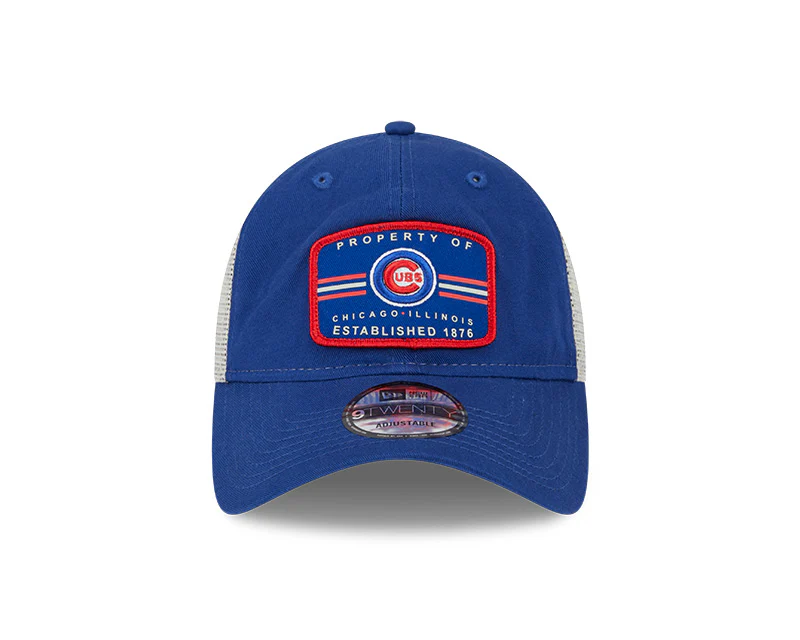 Men's Chicago Cubs Bullseye Royal Property 9TWENTY Adjustable Mesh Hat By New Era