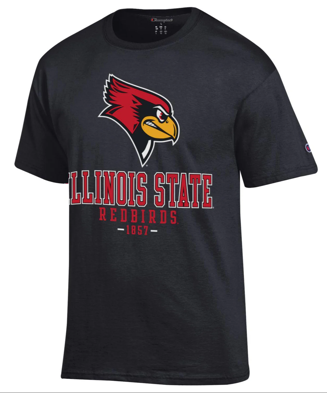 Men's Illinois State Redbirds Black Champion Arch Logo T-Shirt