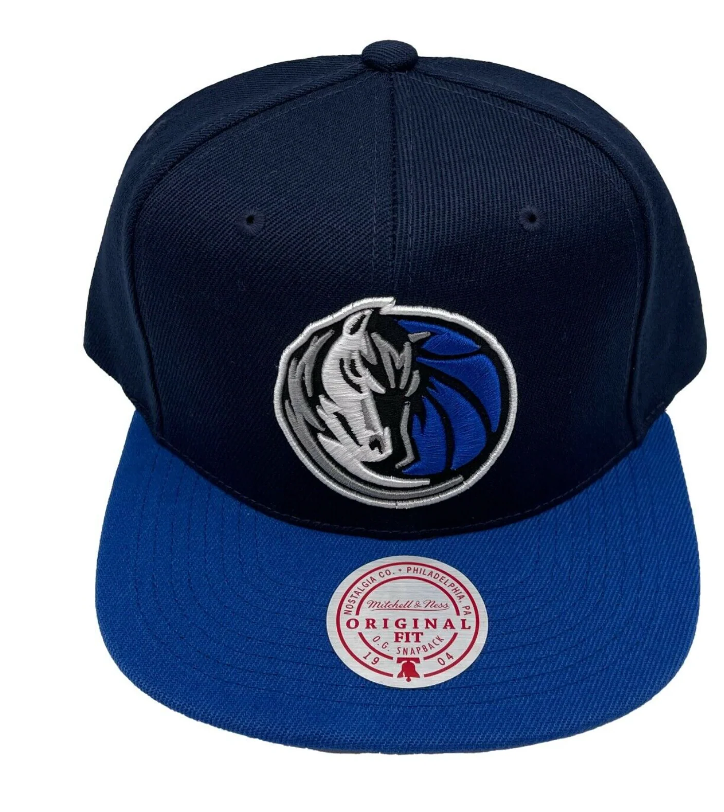 Men's Dallas Mavericks NBA Core Basic Navy 2 Tone Mitchell & Ness Snapback Hat