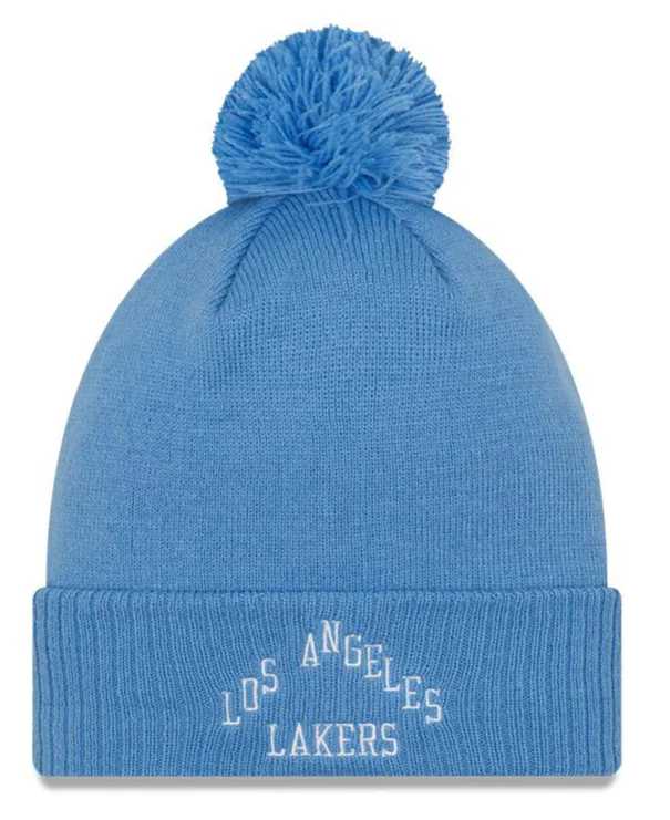 Los Angeles Lakers '21 NBA City Edition New Era Blue Cuffed Knit Hat
