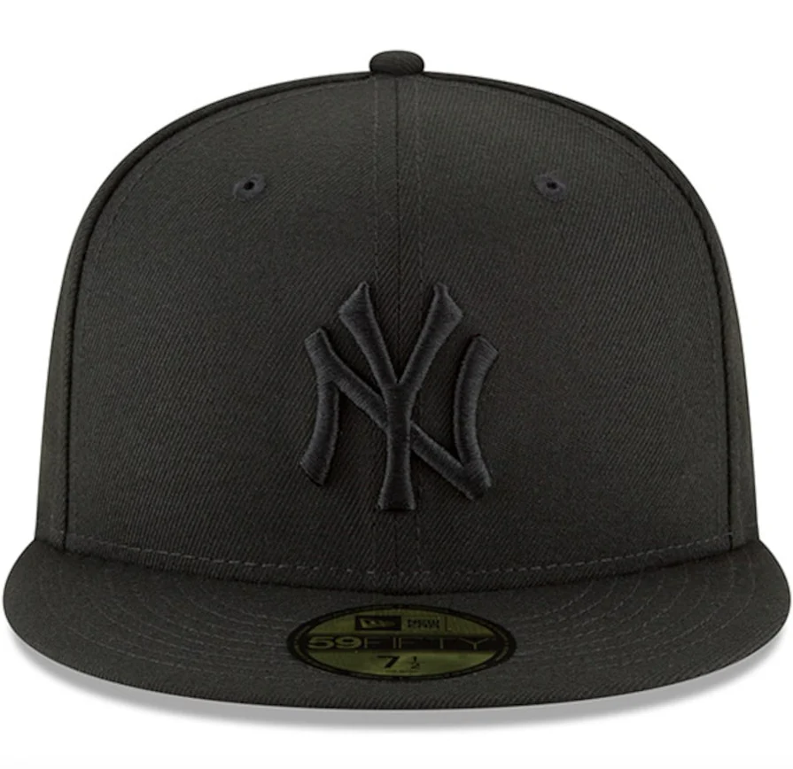 New York Yankees Tonal Black On Black 59Fifty Fitted Hat