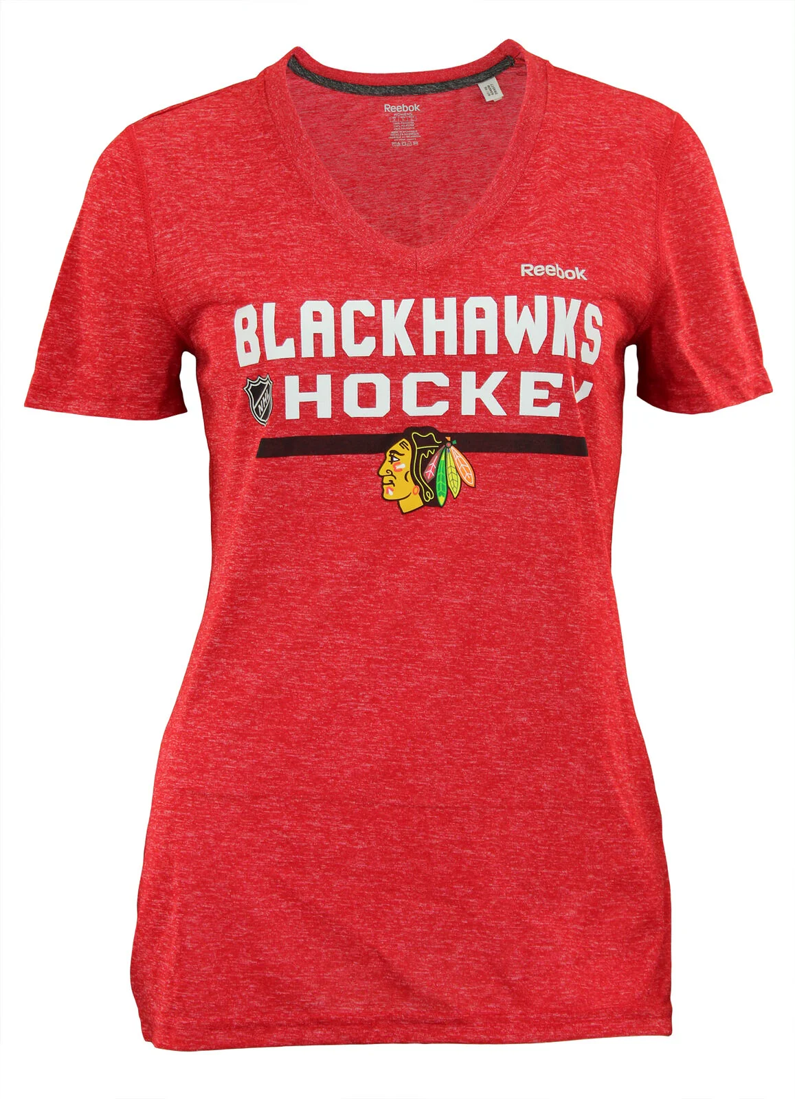 Women's Chicago Blackhawks Red Play Dry Performance Freeze V-neck Tee