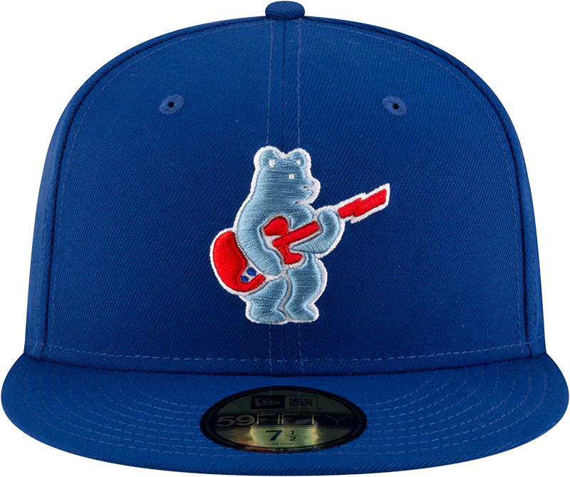 Men's Chicago Cubs New Era Royal Alternate Guitar Bear BP 59FIFTY Fitted Hat