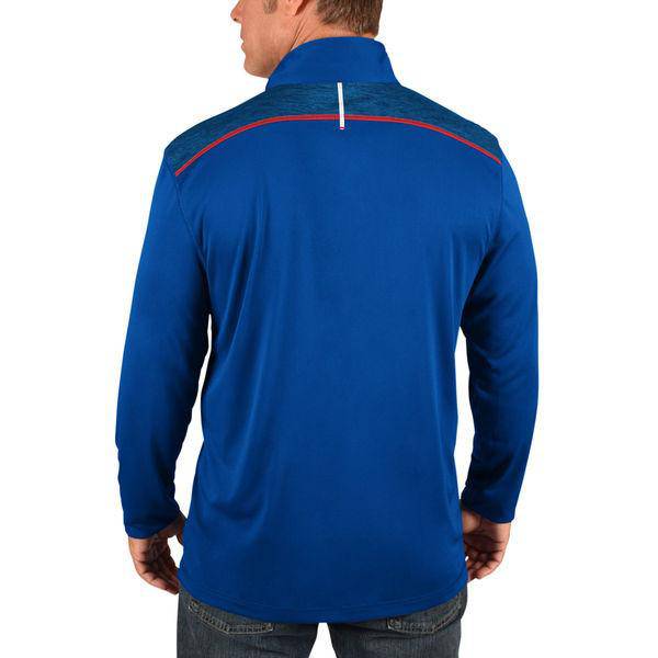 Men's Chicago Cubs Royal Half-Zip Pullover Top by Majestic