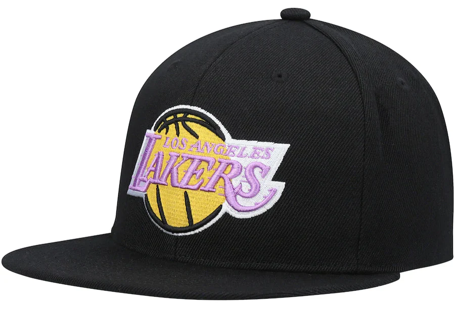 Men's Los Angeles NBA Core Basic HWC Black Mitchell & Ness Snapback Hat