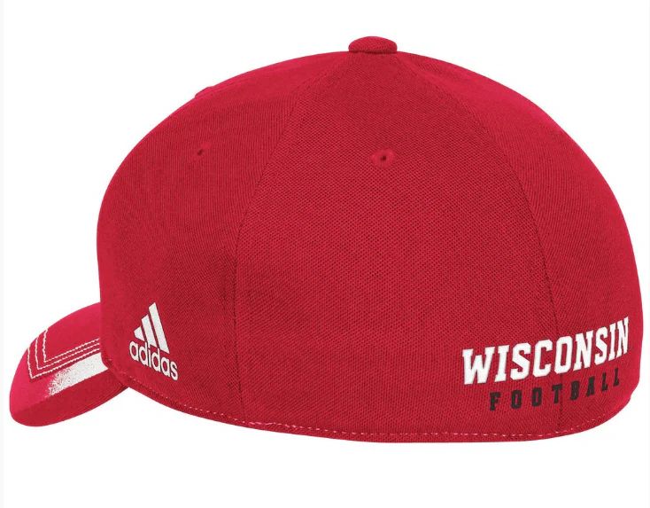 Wisconsin Badgers Adidas Coach's 14 Sideline Flex fit Hat