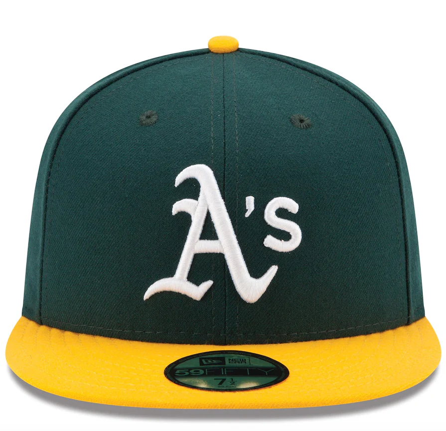 Men's Athletics New Era Green/Yellow Home Authentic Collection On-Field 59FIFTY Fitted Hat