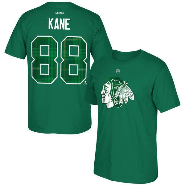 Men's Chicago Blackhawks Patrick Kane St. Patricks's Name & Number T-Shirt